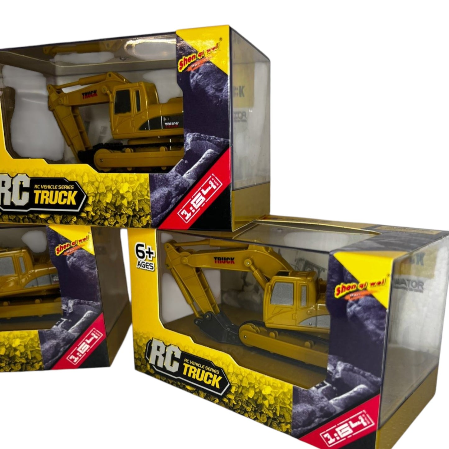 Mini excavadora con martillo hidráulico 1/64 a control remoto.