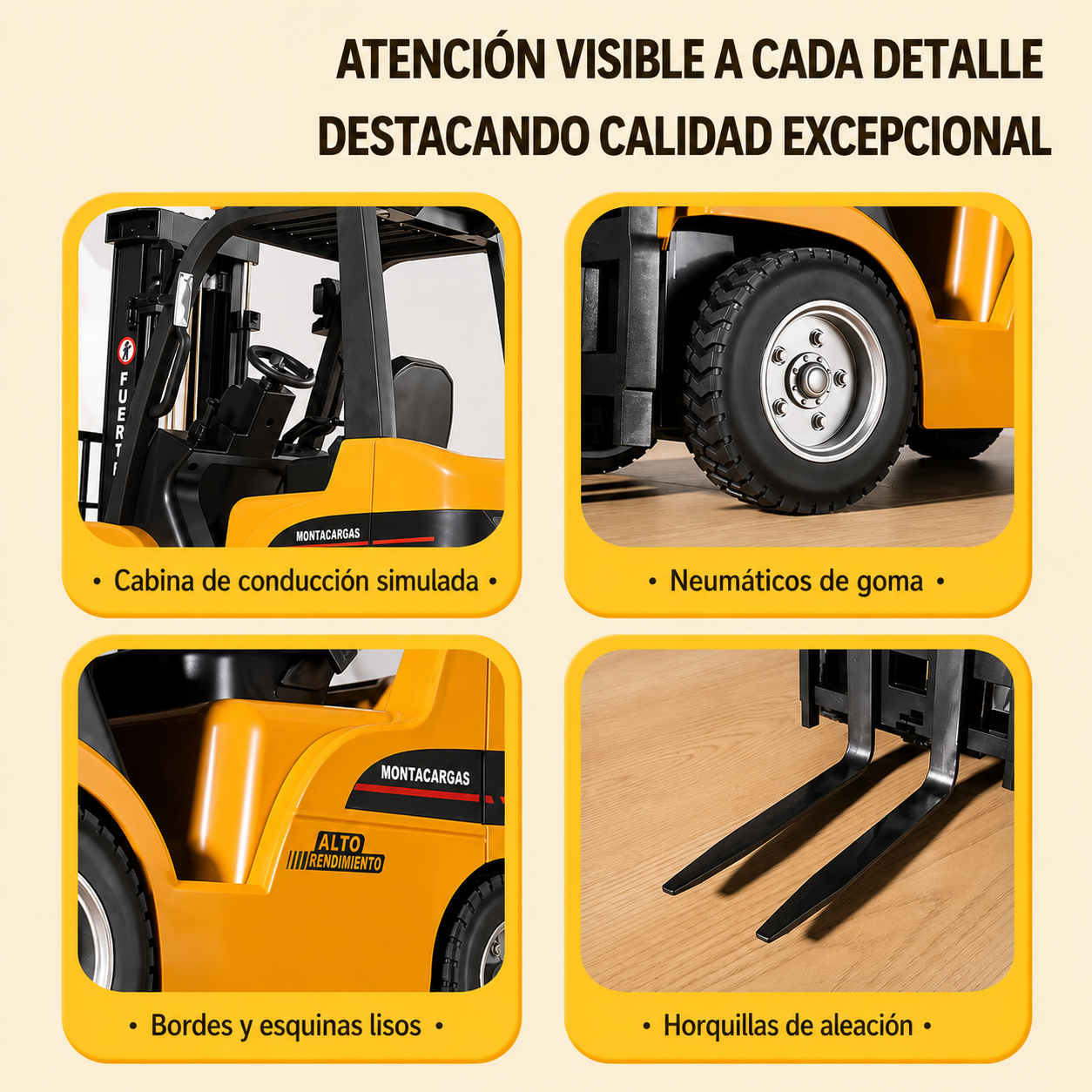 Montacargas RC 4WD Huina 1577  1:14
