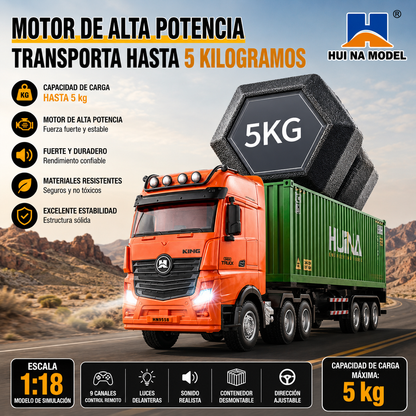 Camión Portacontenedor RC Huina 1317 1:18