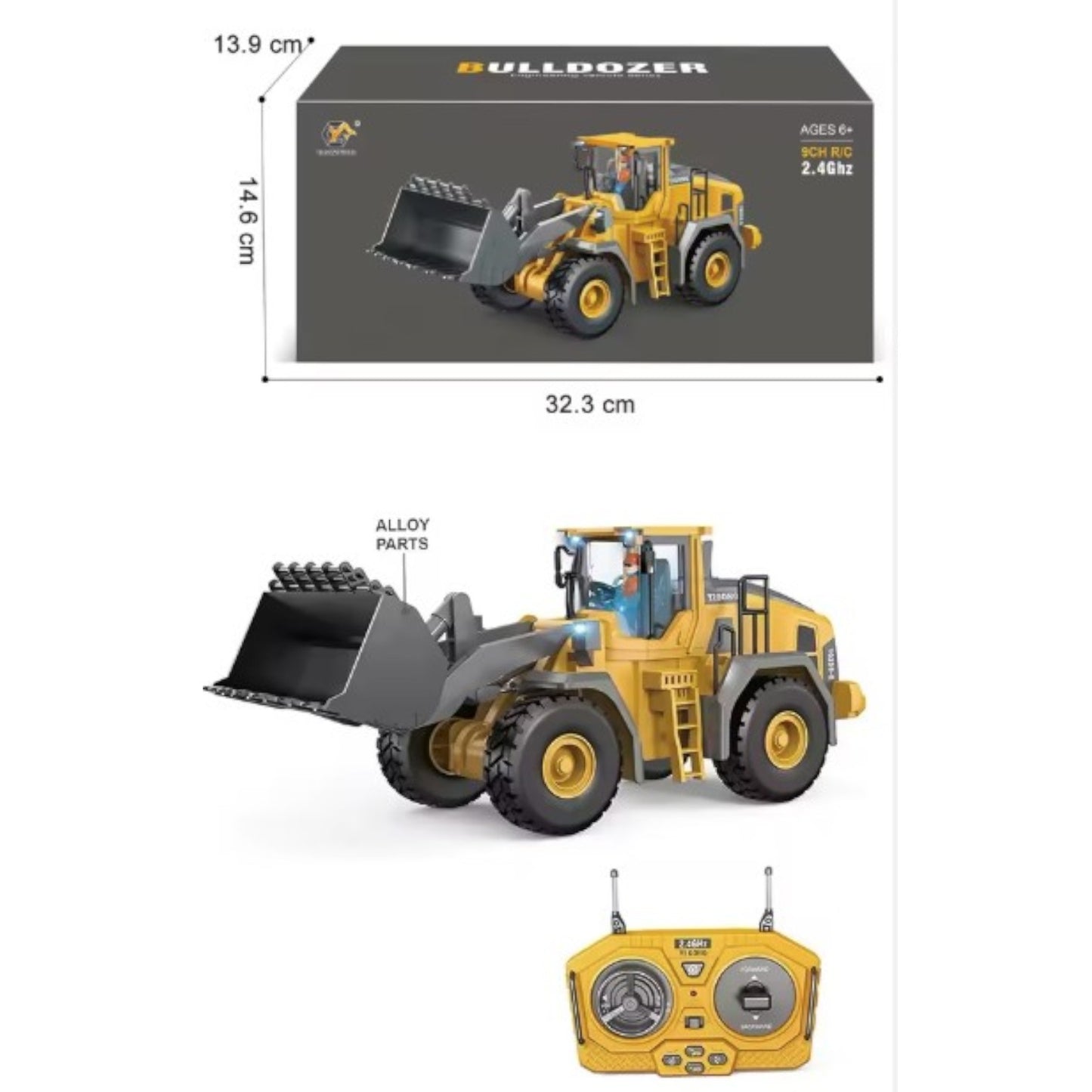 Cargador Frontal Yigong BC1057 1/20 a control remoto.