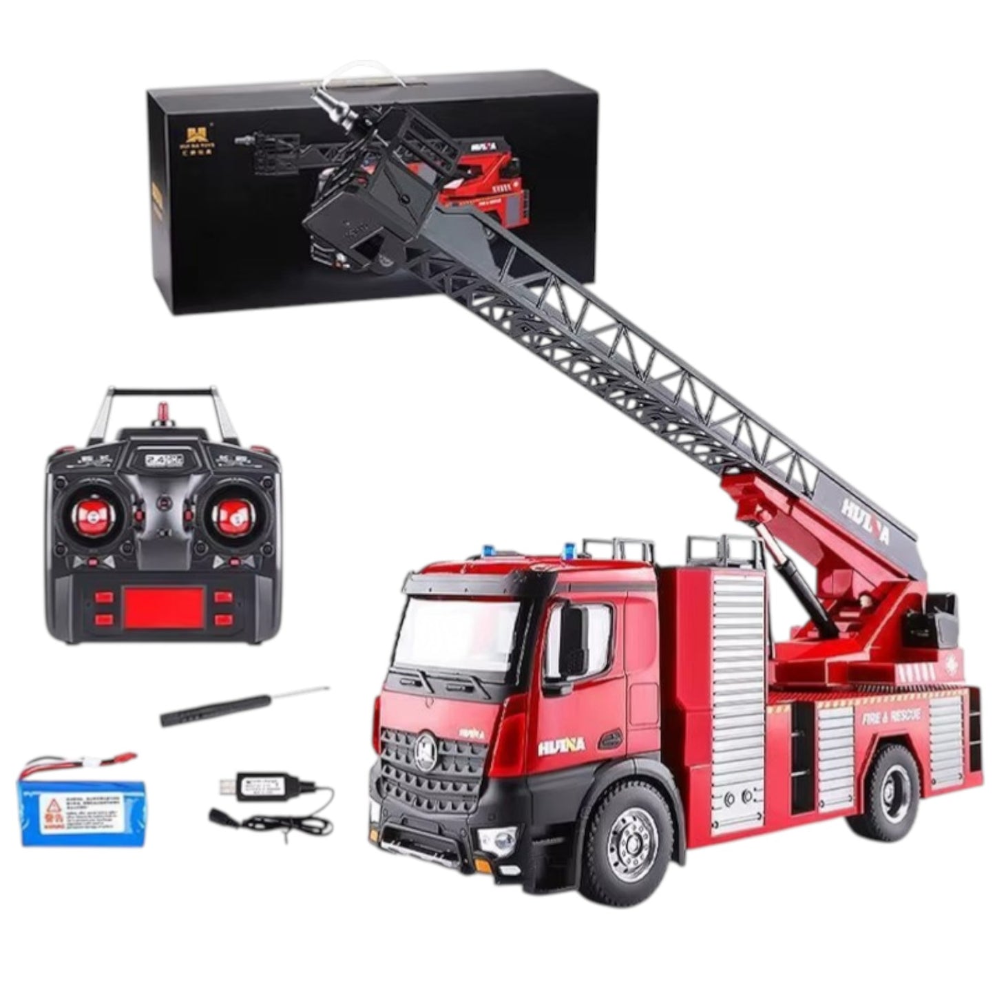 Carro de Bomberos Huina 1561  1/14 a control remoto.