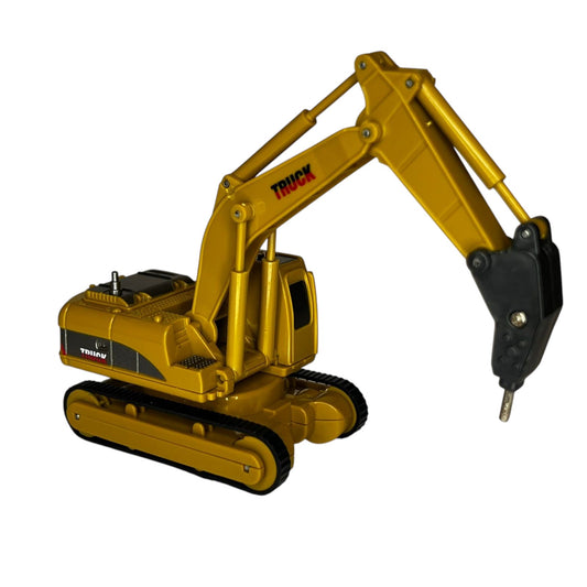 Mini excavadora con martillo hidráulico 1/64 a control remoto.