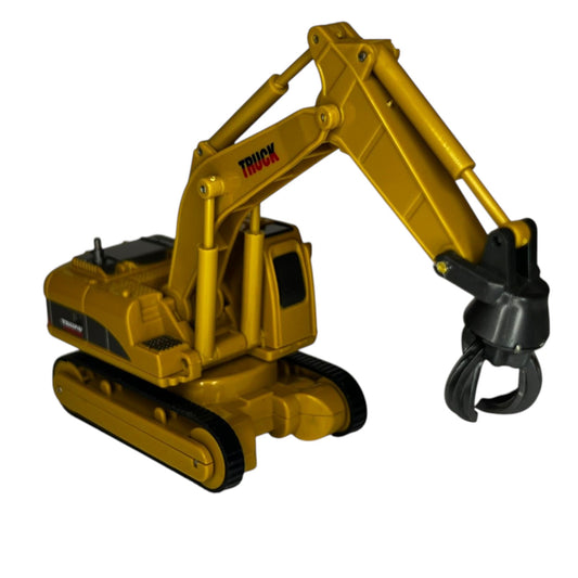 Mini excavadora con garra hidráulica 1/64 a control remoto.