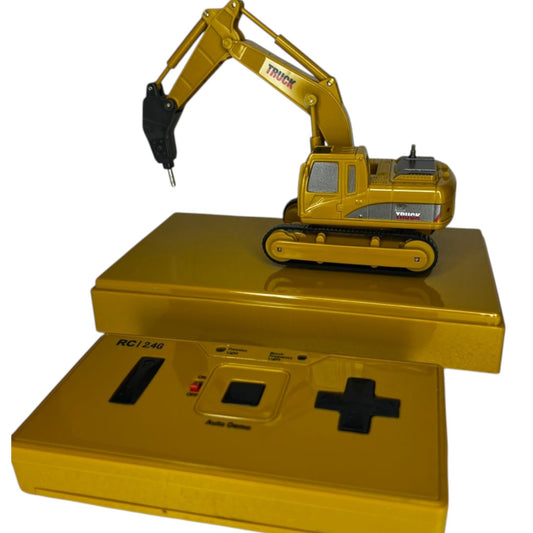 Mini excavadora con martillo hidráulico 1/64 a control remoto.